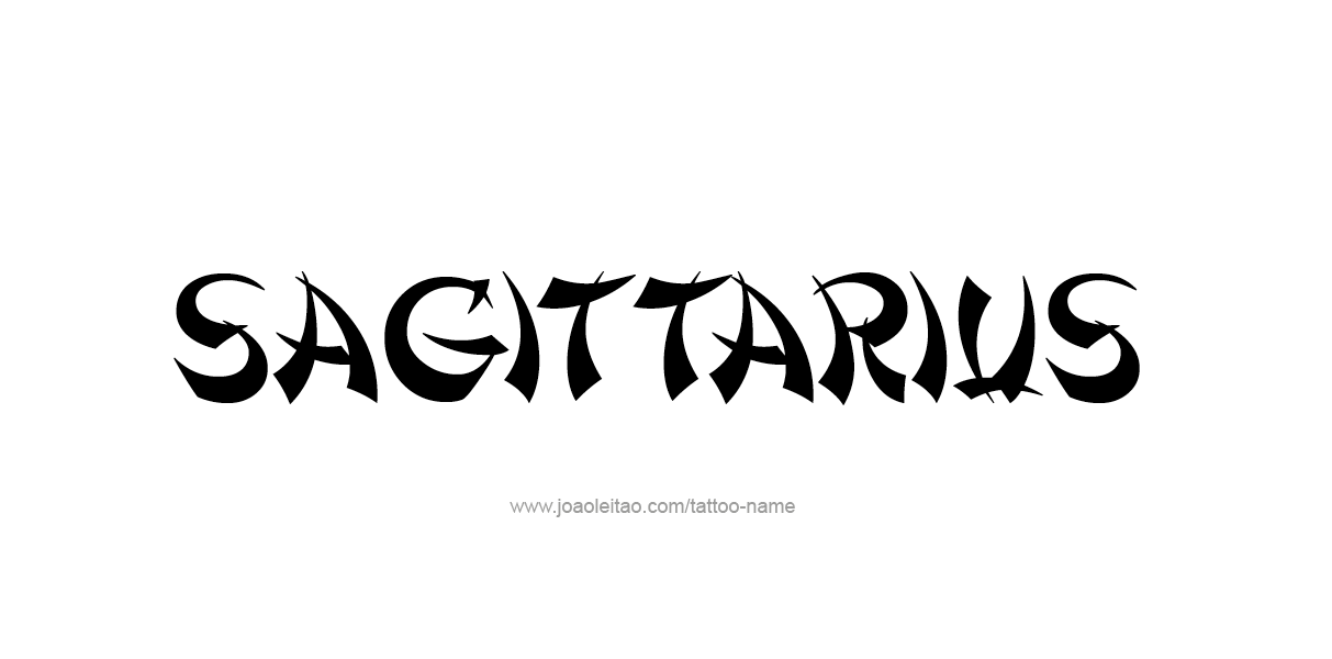 Tattoo Design Horoscope Name Sagittarius