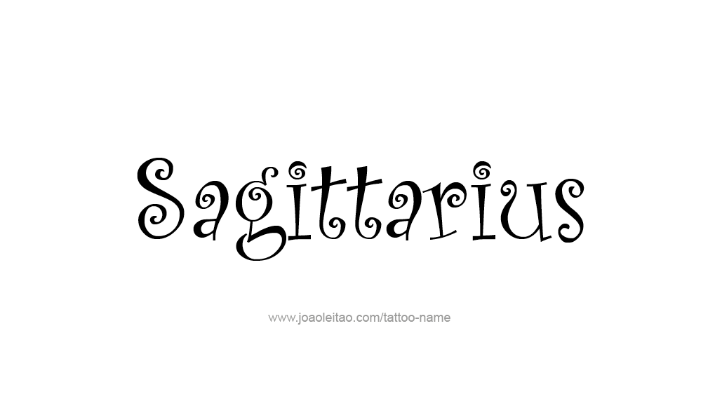 Tattoo Design Horoscope Name Sagittarius