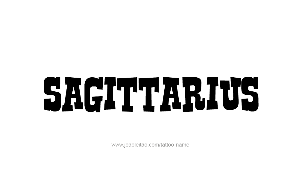 Tattoo Design Horoscope Name Sagittarius