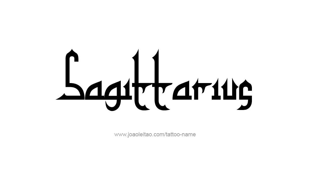 Tattoo Design Horoscope Name Sagittarius