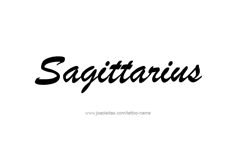 Tattoo Design Horoscope Name Sagittarius