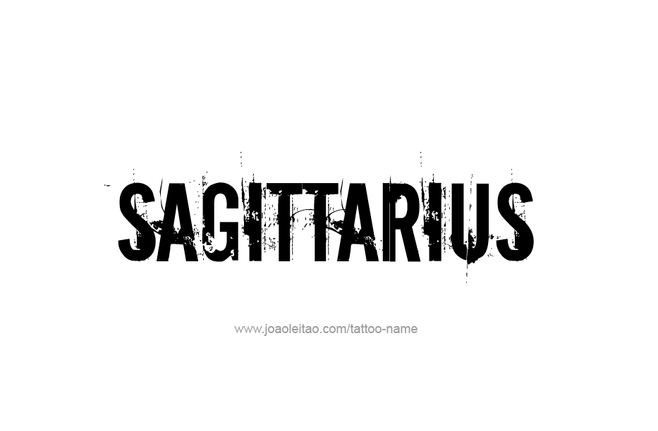 Tattoo Design Horoscope Name Sagittarius