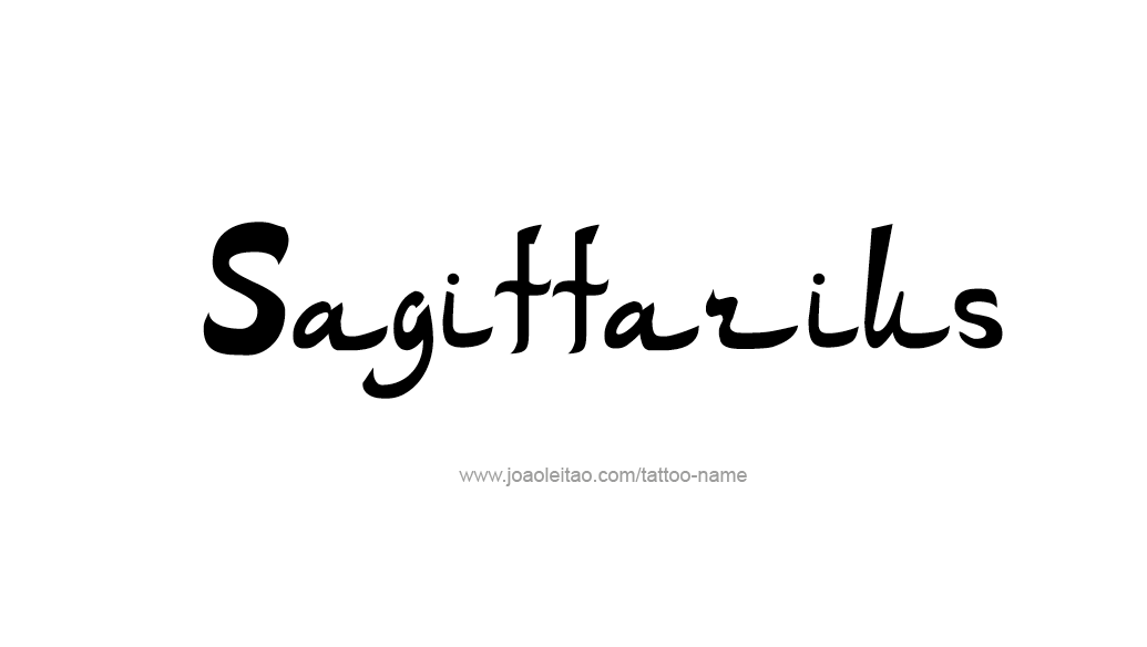 Tattoo Design Horoscope Name Sagittarius