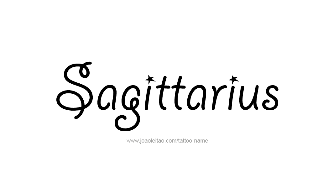 Tattoo Design Horoscope Name Sagittarius