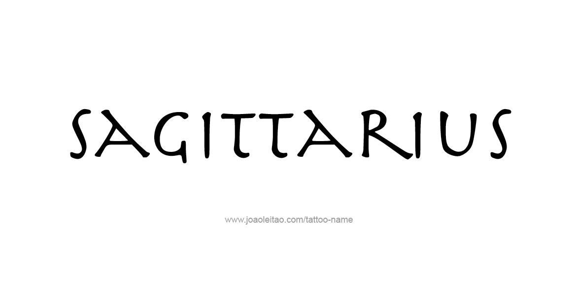 Tattoo Design Horoscope Name Sagittarius