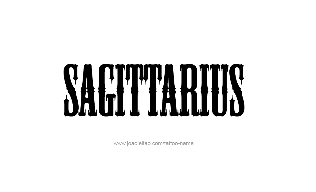 Tattoo Design Horoscope Name Sagittarius