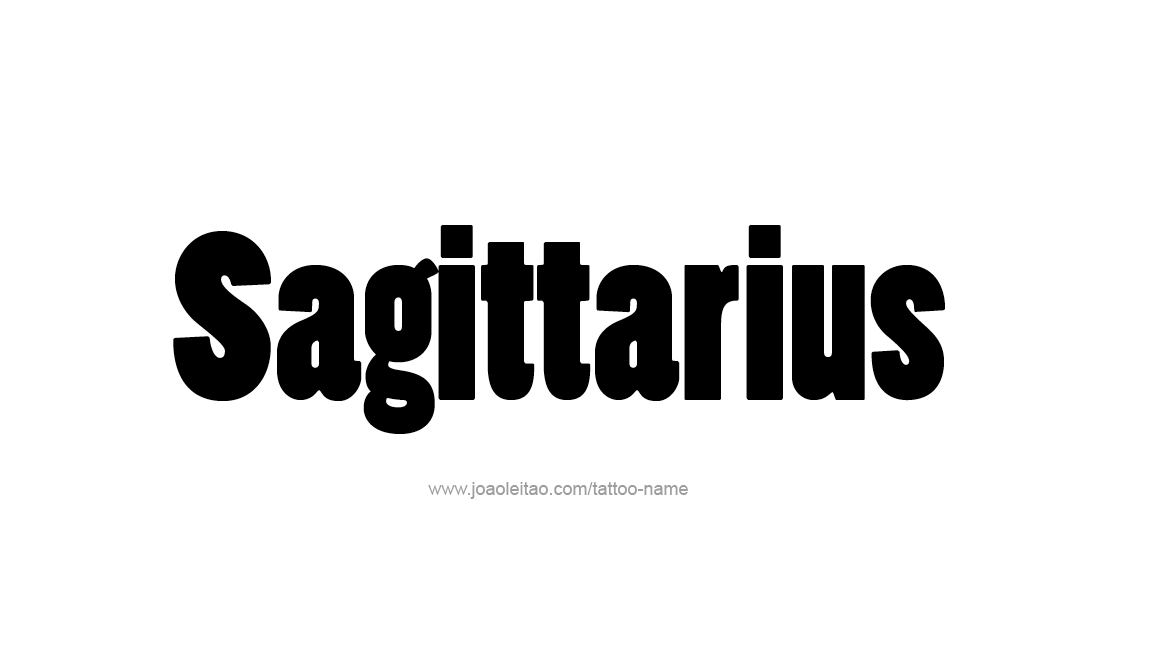 Tattoo Design Horoscope Name Sagittarius