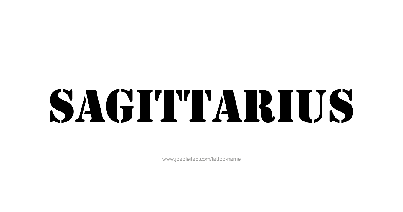 Tattoo Design Horoscope Name Sagittarius