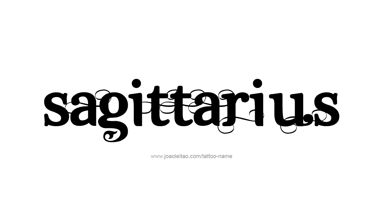 Tattoo Design Horoscope Name Sagittarius