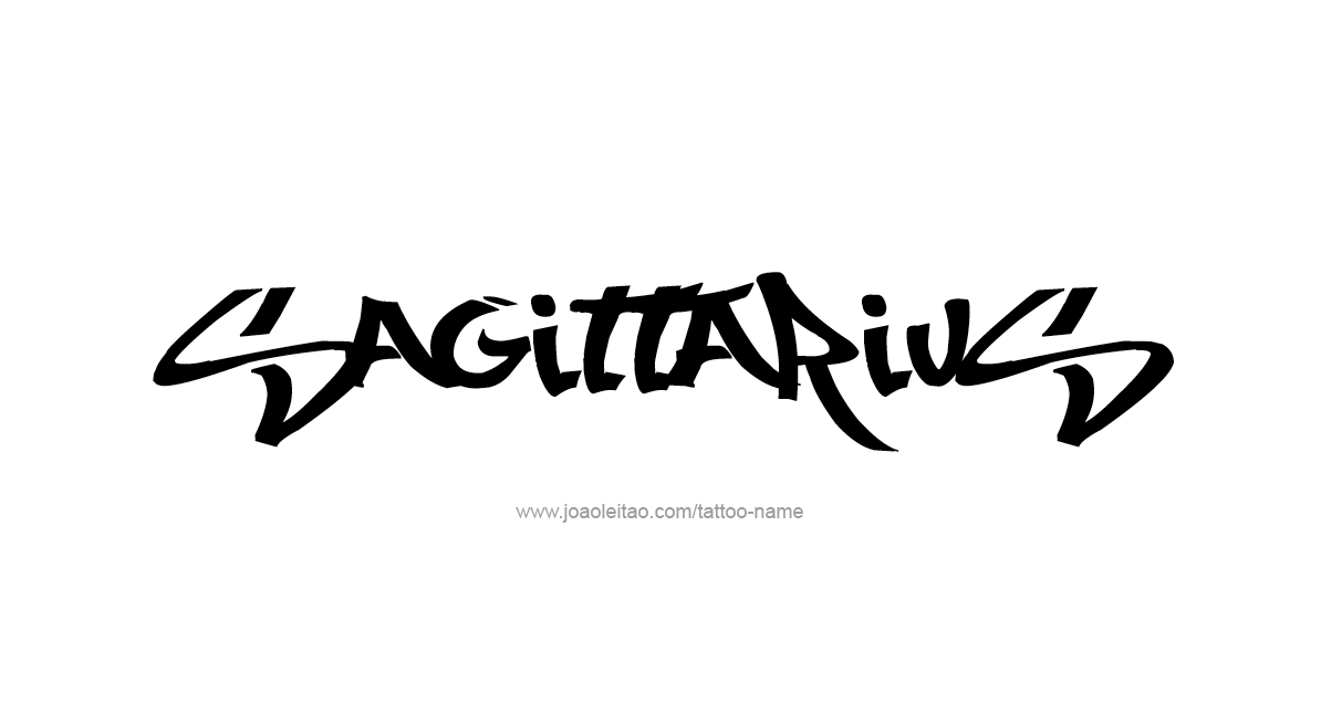 Tattoo Design Horoscope Name Sagittarius