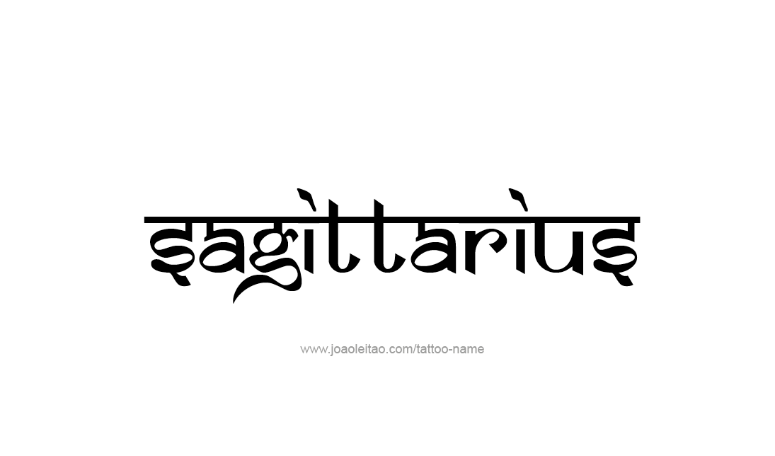 Tattoo Design Horoscope Name Sagittarius
