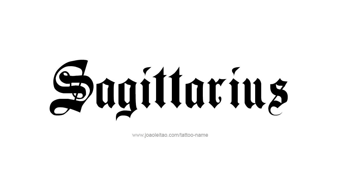 Tattoo Design Horoscope Name Sagittarius