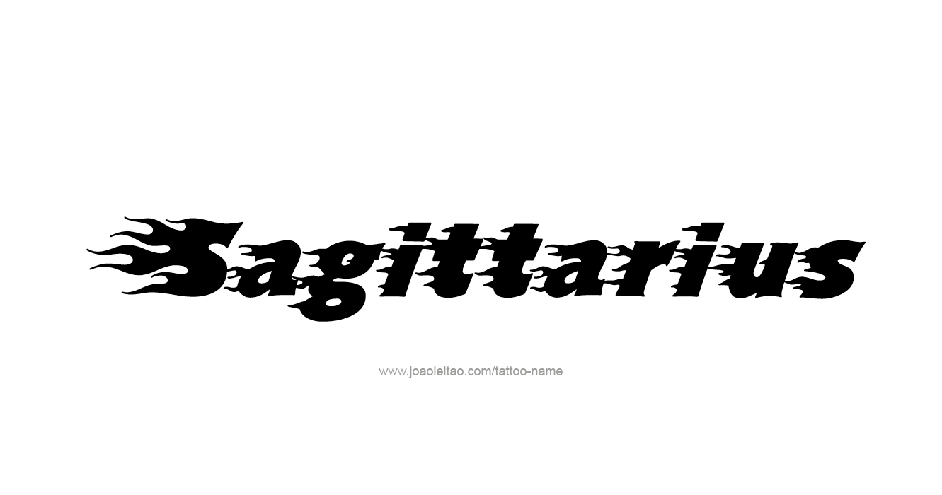 Tattoo Design Horoscope Name Sagittarius