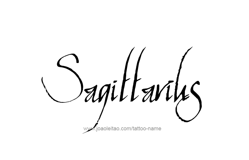 Tattoo Design Horoscope Name Sagittarius