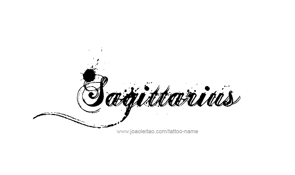 Tattoo Design Horoscope Name Sagittarius