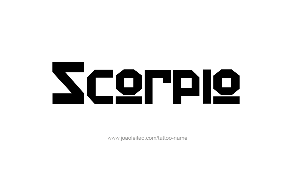 Tattoo Design Horoscope Name Scorpio