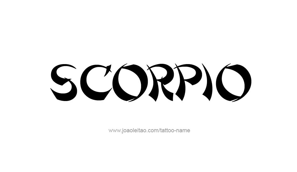 Tattoo Design Horoscope Name Scorpio