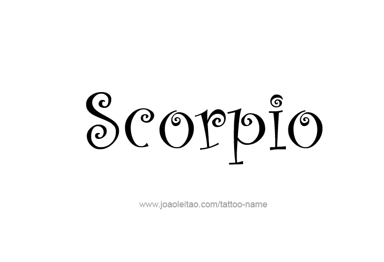 Tattoo Design Horoscope Name Scorpio