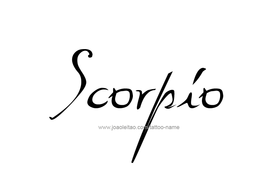 Tattoo Design Horoscope Name Scorpio