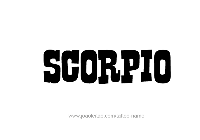 Tattoo Design Horoscope Name Scorpio