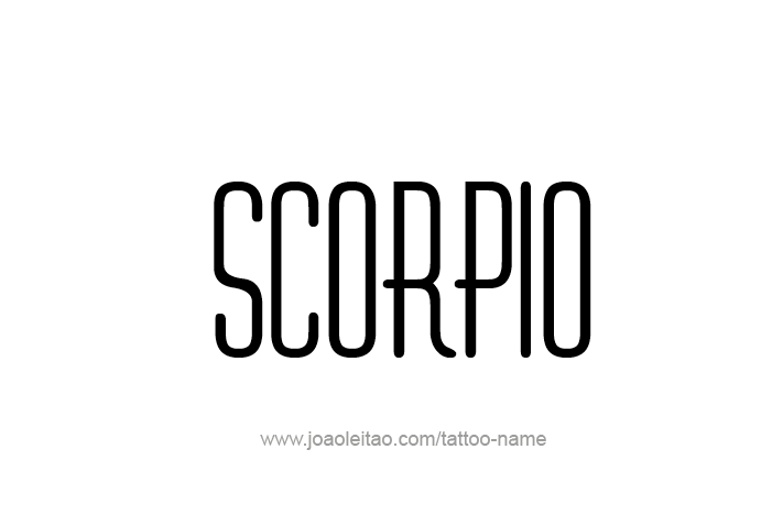 Tattoo Design Horoscope Name Scorpio