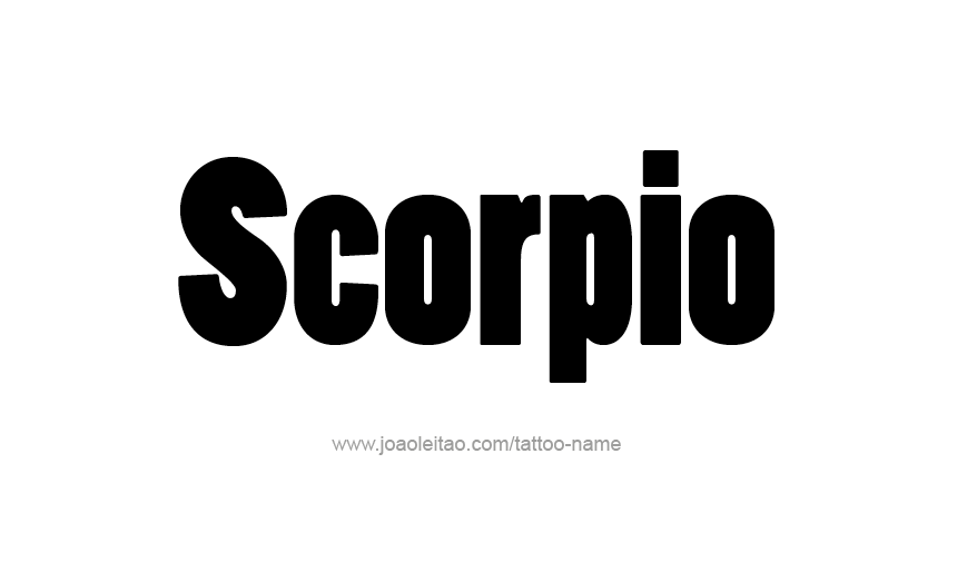 Tattoo Design Horoscope Name Scorpio