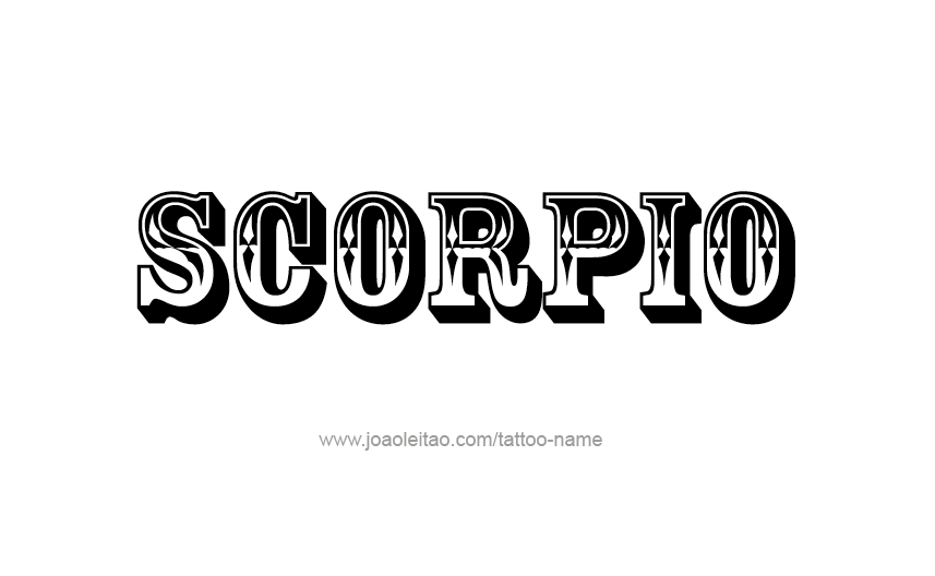 Tattoo Design Horoscope Name Scorpio