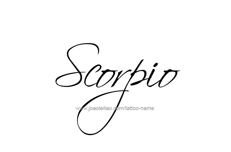 Tattoo Design Horoscope Name Scorpio