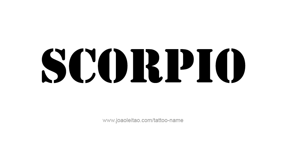 Tattoo Design Horoscope Name Scorpio