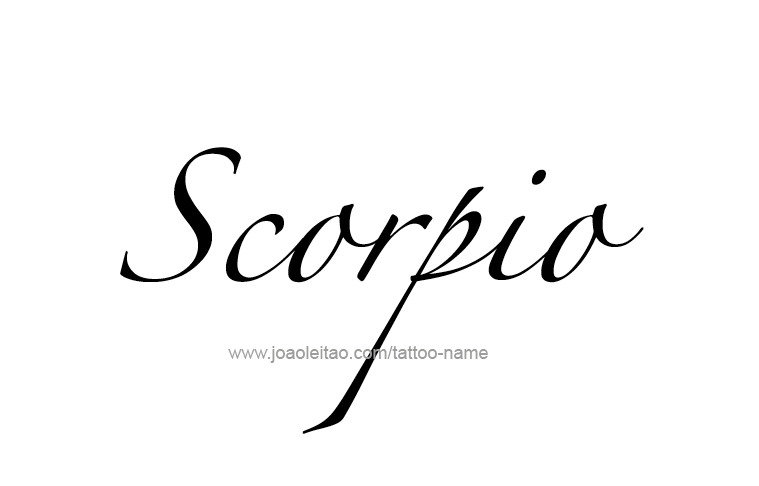 Tattoo Design Horoscope Name Scorpio