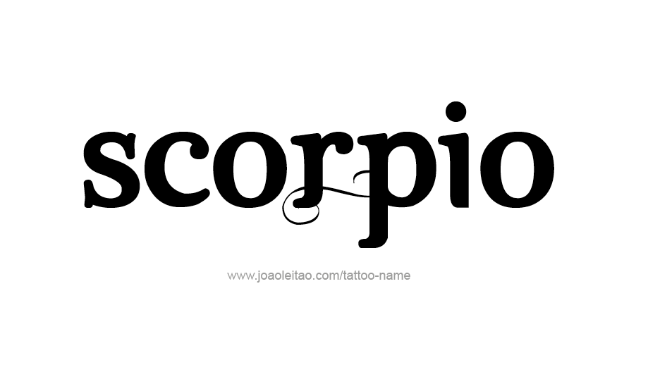 Tattoo Design Horoscope Name Scorpio