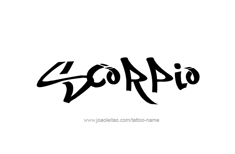 Tattoo Design Horoscope Name Scorpio