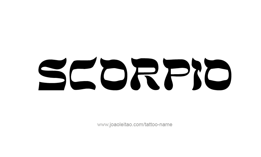 Tattoo Design Horoscope Name Scorpio