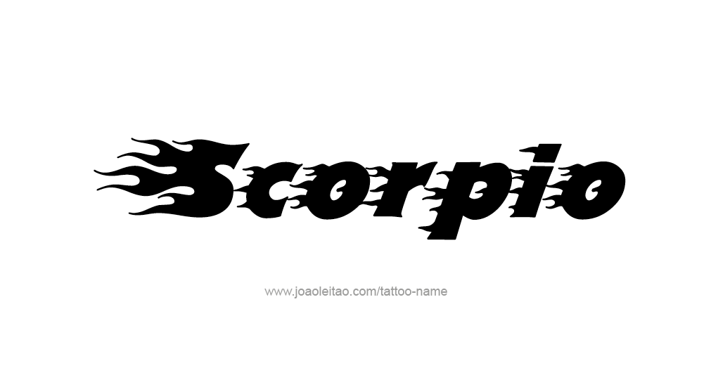 Tattoo Design Horoscope Name Scorpio