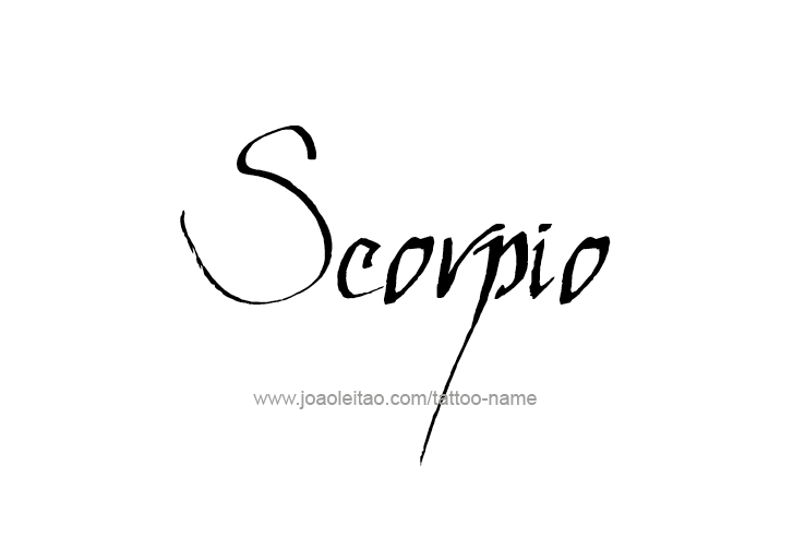 Tattoo Design Horoscope Name Scorpio