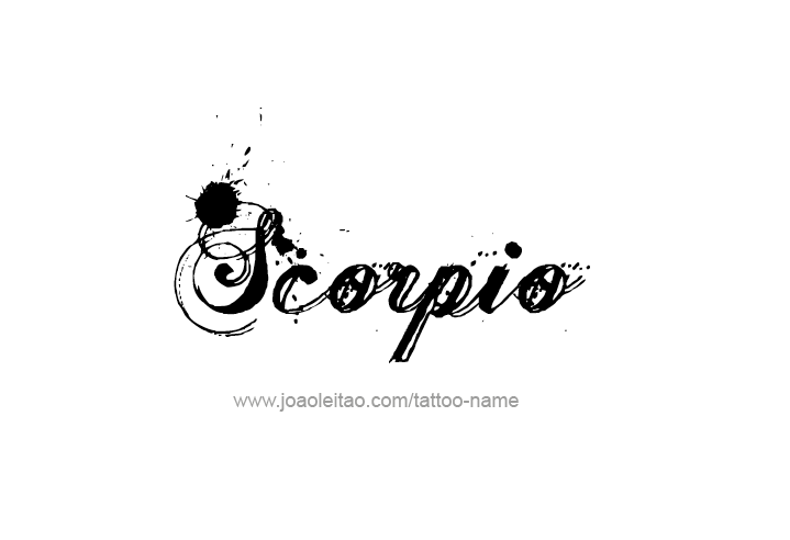 Tattoo Design Horoscope Name Scorpio