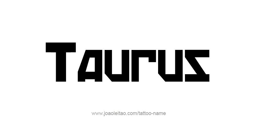 Tattoo Design Horoscope Name Taurus