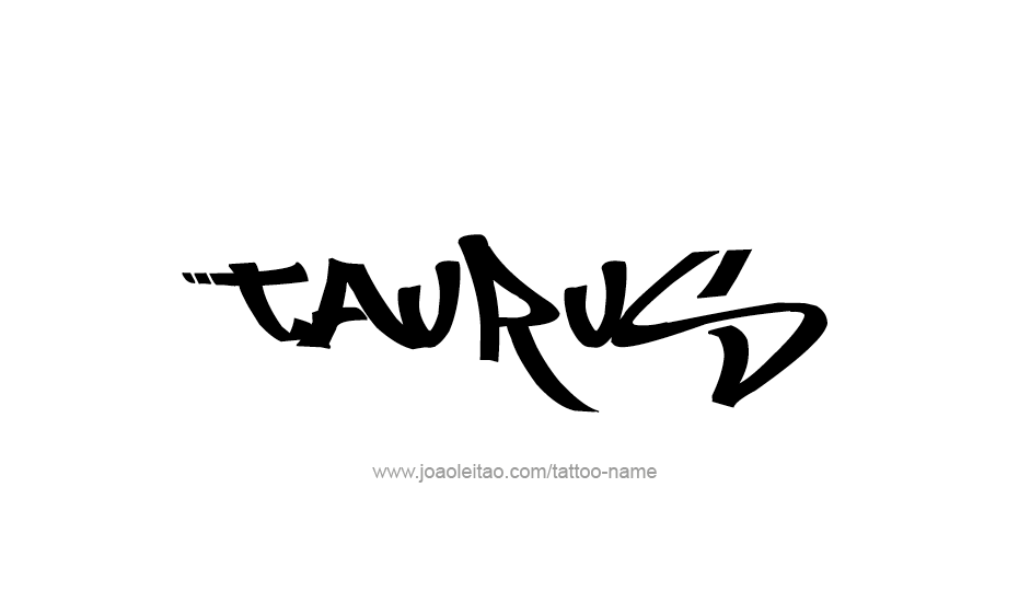 Tattoo Design Horoscope Name Taurus