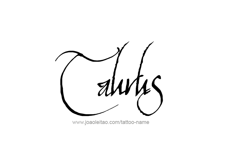 Tattoo Design Horoscope Name Taurus