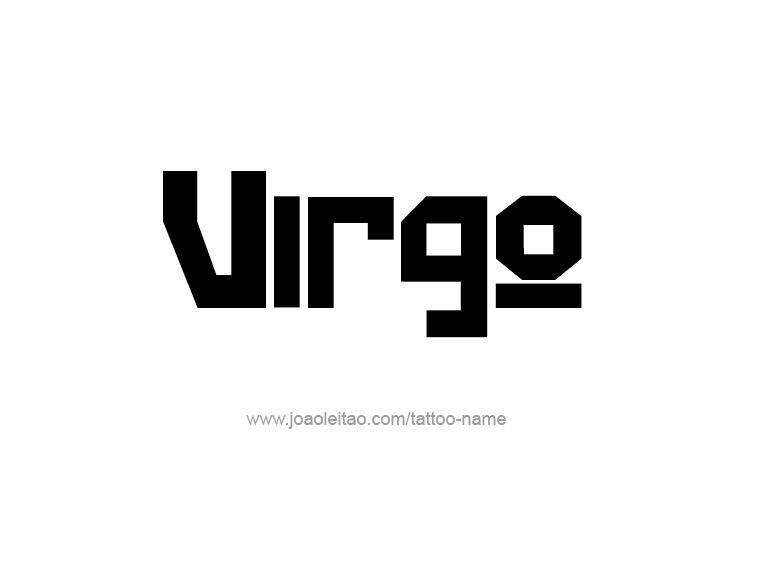 Tattoo Design Horoscope Name Virgo