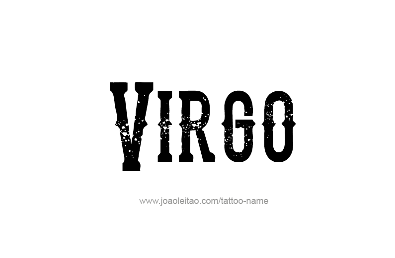 Tattoo Design Horoscope Name Virgo