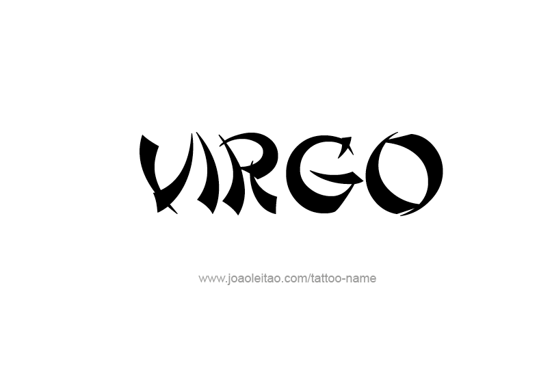 Tattoo Design Horoscope Name Virgo