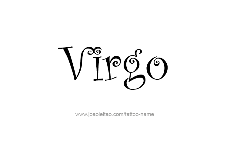 Tattoo Design Horoscope Name Virgo