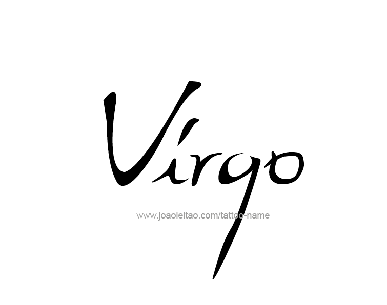 Tattoo Design Horoscope Name Virgo