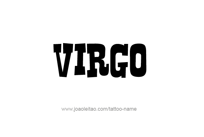 Tattoo Design Horoscope Name Virgo