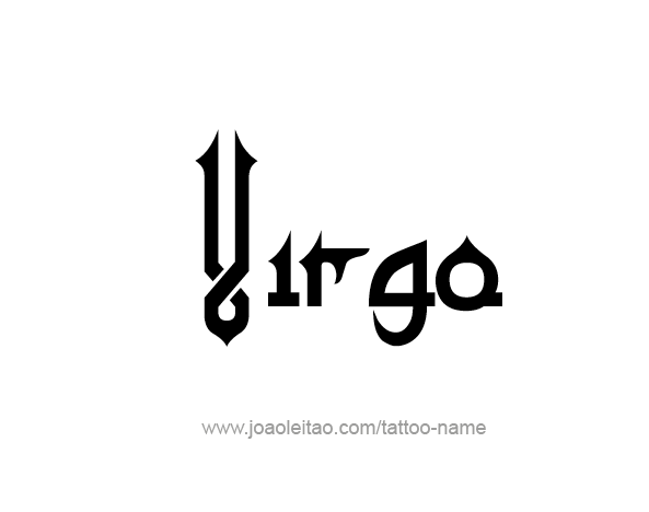 Tattoo Design Horoscope Name Virgo