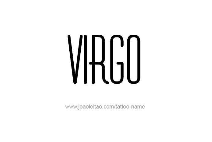 Tattoo Design Horoscope Name Virgo