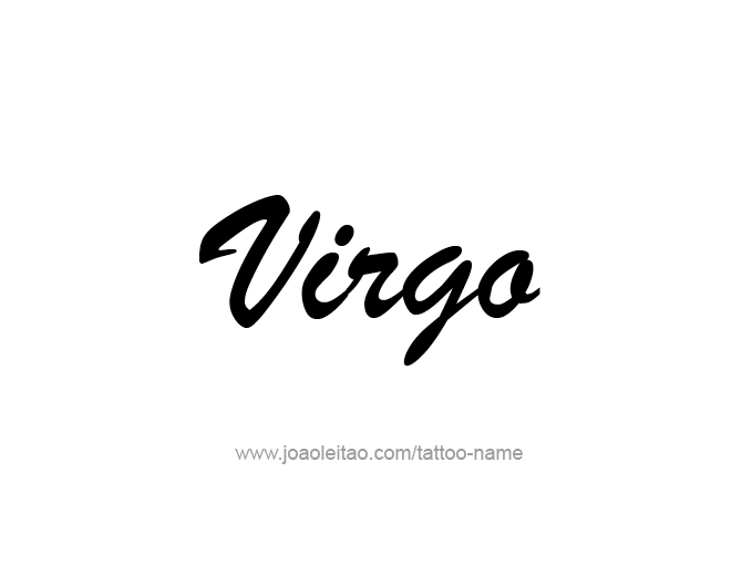 Tattoo Design Horoscope Name Virgo