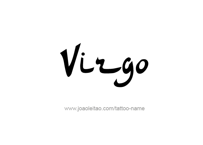 Tattoo Design Horoscope Name Virgo