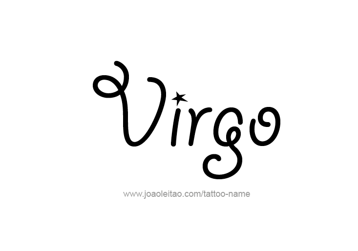 Tattoo Design Horoscope Name Virgo